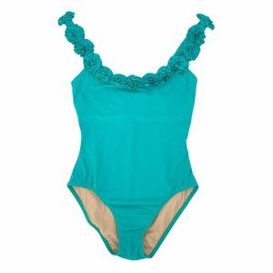 Karla Colletto Turquoise One Piece Swim Suit
